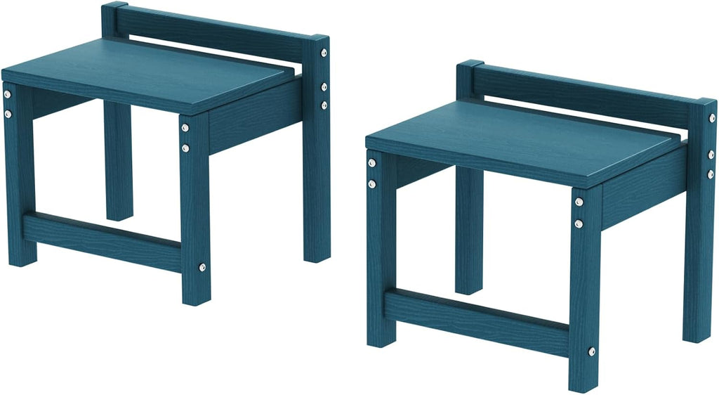 Navy HDPE Stackable Indoor Outdoor Foot Stool