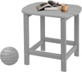 Grey HDPE Outdoor Adirondack Side Table
