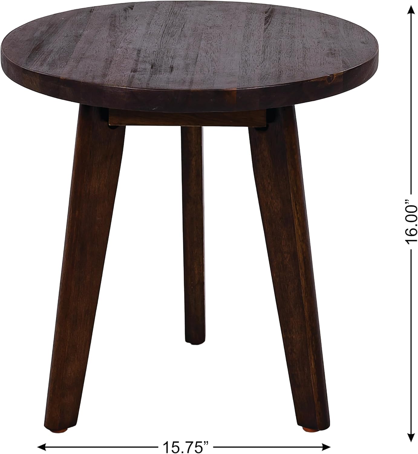Dark Brown Acacia Wood Round Outdoor Table