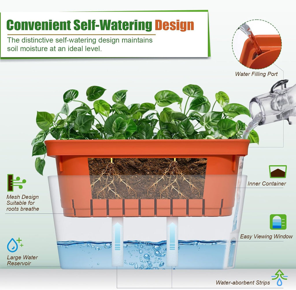 Indoor Self‑Watering Herb Planter Boxes