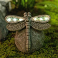 Resin Solar Dragonfly Garden Decor Statue