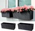 Black Wall‑Mounted Flower Planter Boxes