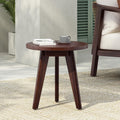 Dark Brown Acacia Wood Round Outdoor Table