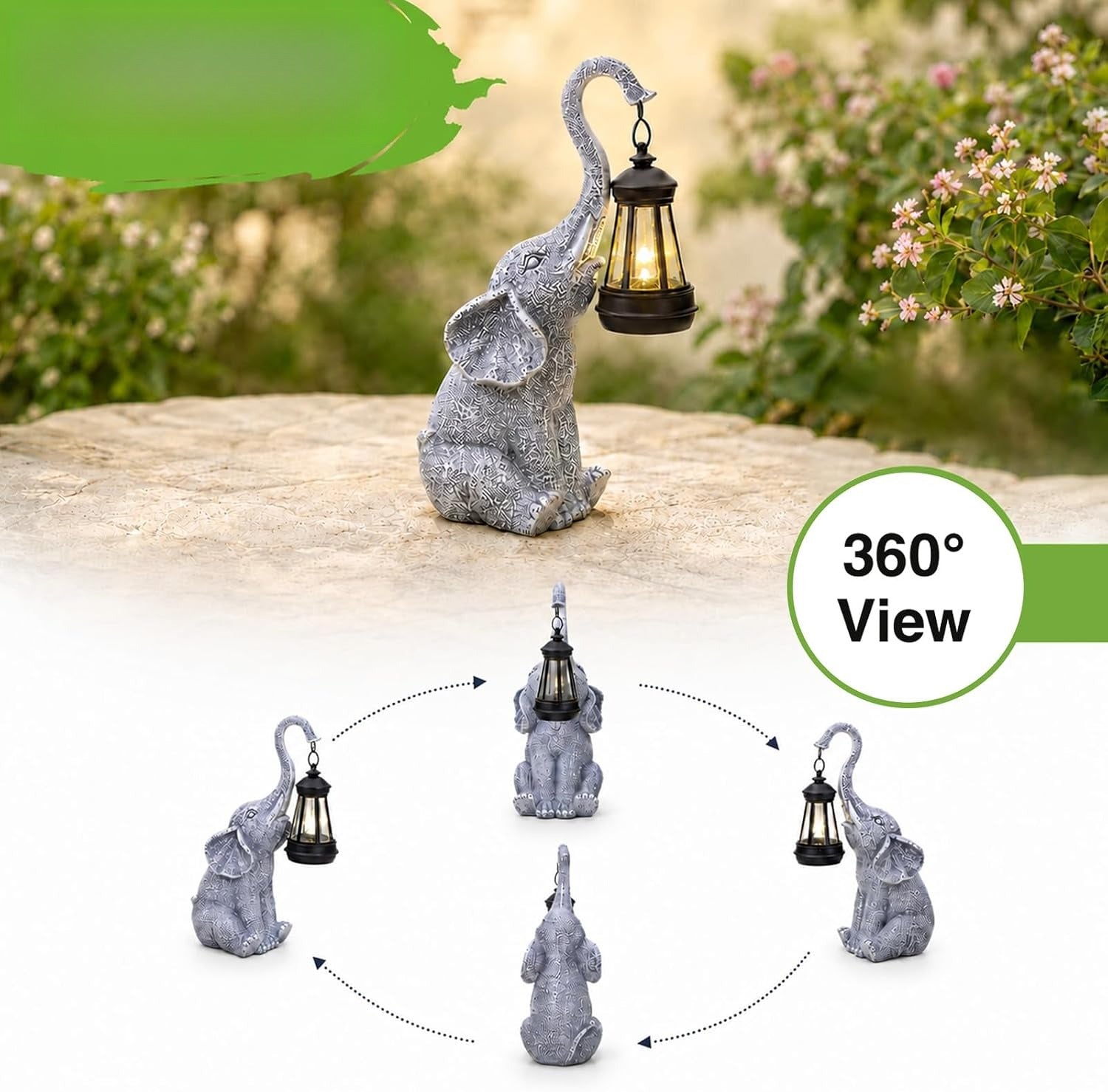 Elephant Resin Garden Decor Statue Gift